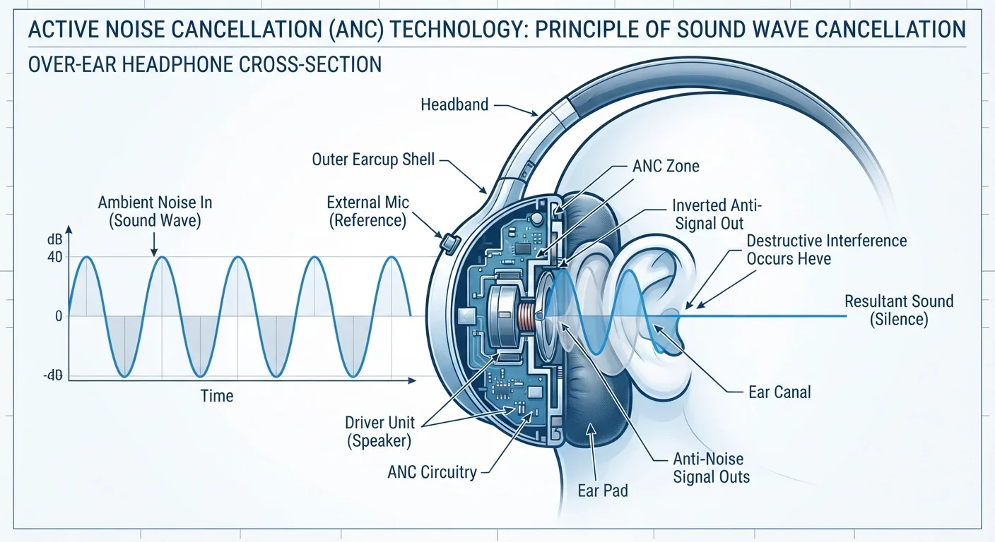 Noise-Cancelling Headphones: The Physics of Silence