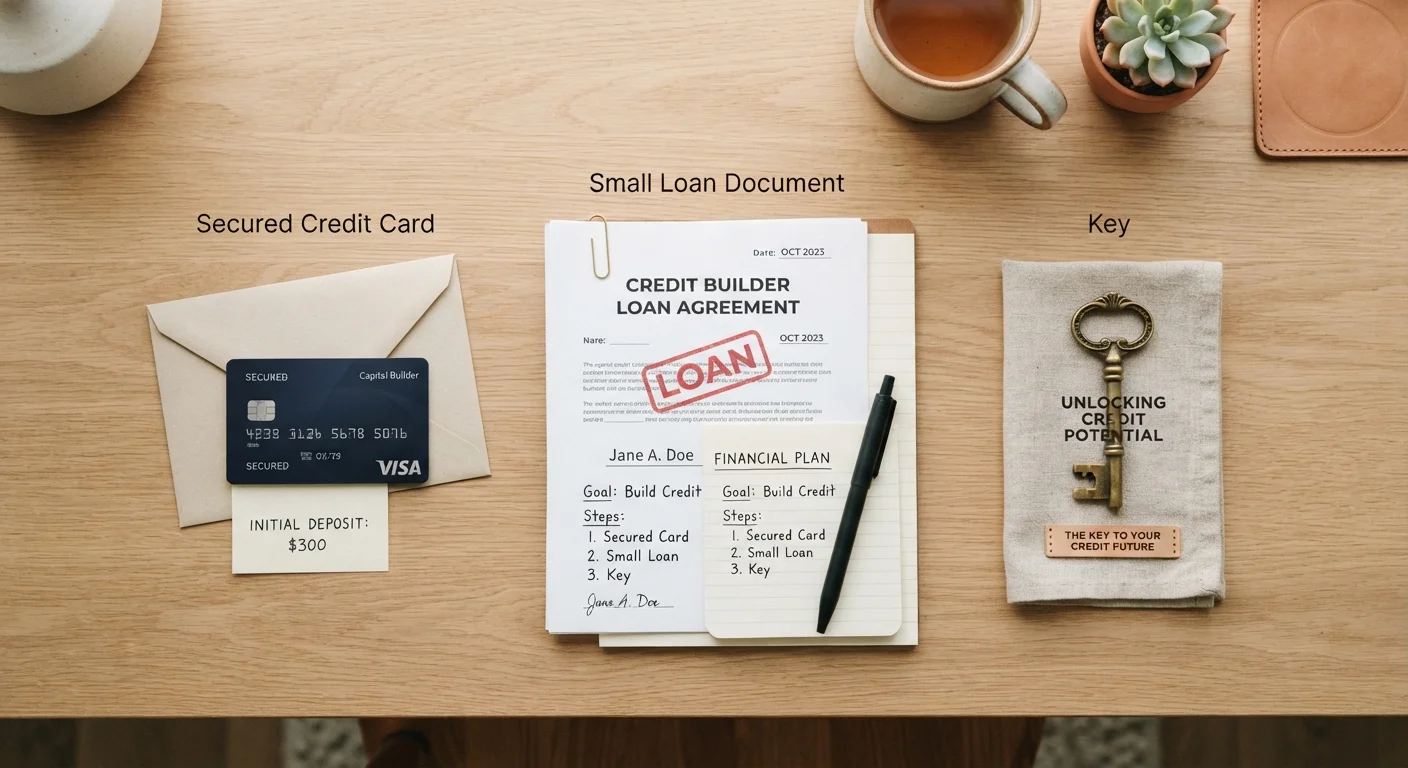 Secured Cards, Credit-Builder Loans, and Authorized User Status: Credit-Building Tools Compared