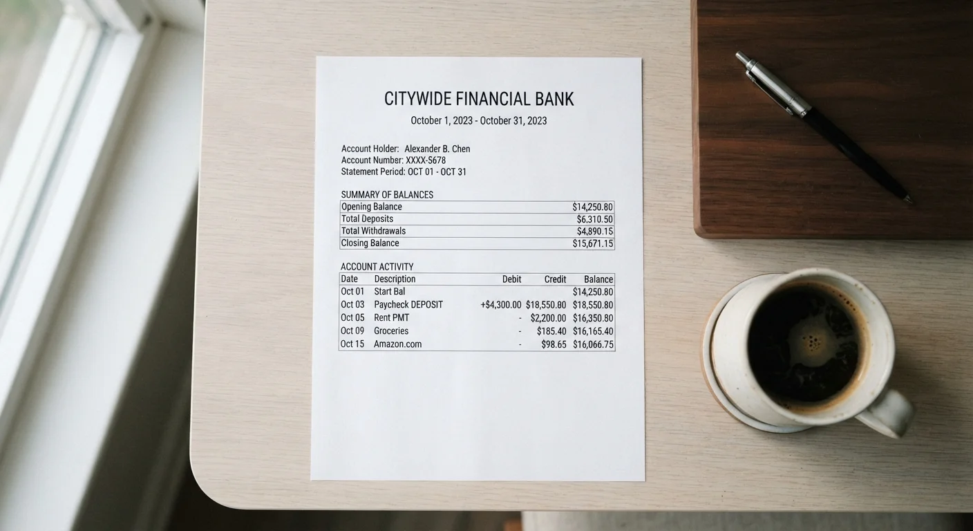 The Anatomy of a Checking Account Statement