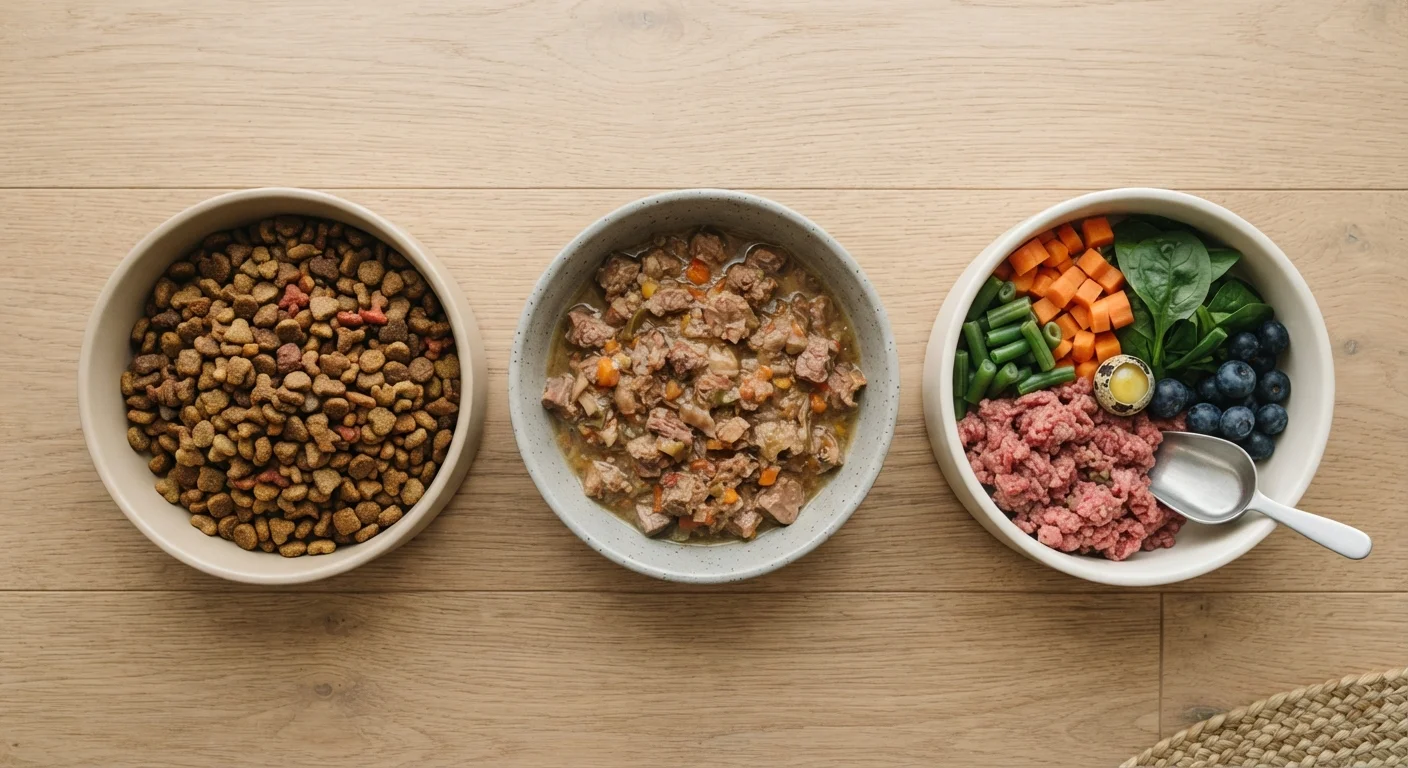 Wet Food, Dry Food, and Raw Diets: Weighing the Trade-Offs for Your Pet